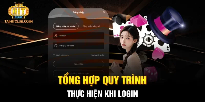 Tổng hợp quy trình thực hiện khi login